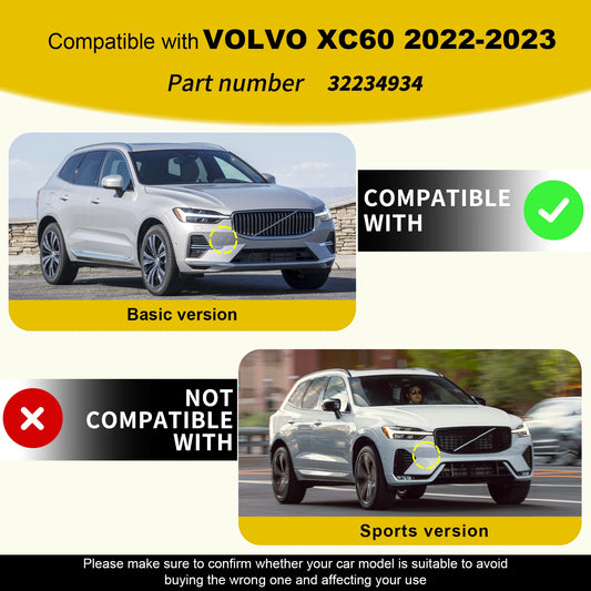 Front Bumper Tow Hook Cover For Basic VOLVO XC60 2022 2023 32234934 Towing Eye Cover Car Accessories Trailer Cover